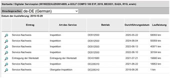 Volkswagen Golf VII e-Golf 1.majitel servisní kniha. DPH - 17