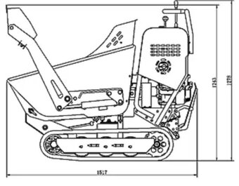Pásový dumper 500 kg – motor Briggs & Stratton - 17