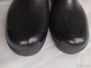 Kozačky holínky černé + leopardí vzor, vel. 37/38 - 17