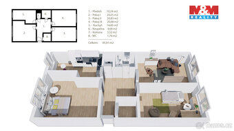 Prodej bytu 3+1, 95 m², Poděbrady, ul. Studentská - 17