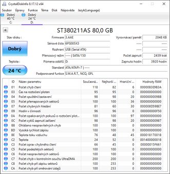 HDD SATA 3,5" - 80, 160, 250, 320, 500 GB - 17