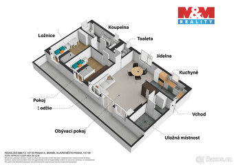 Prodej bytu 3+kk, 83 m², Praha, ul. Podolská - 17