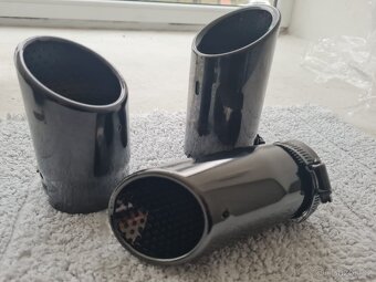 NEREZOVÉ a ČIERNE koncovky na výfuk - dvojitá koncovka - 17
