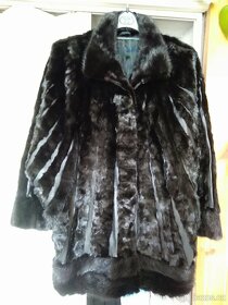 Pravý norkový kožich paleto - 17