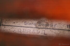 Nádherné housle z 19-ho století opravené F. Herclíkem 1910 - 17