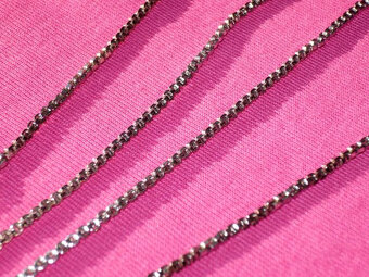 Dvojitý řetízek stříbrné barvy - 17