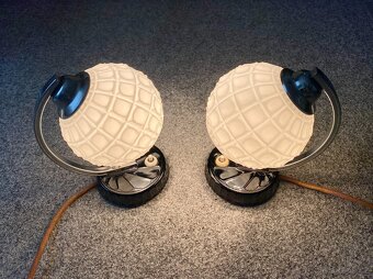 lampa lampička Art deco lampička chrom svítidlo staré - 17