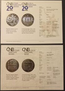 soubor 28 stříbrných mincí motiv Praha 1948 - 2020 - 17