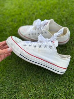 2x luxusní červené  + bíle converse s kamínky Swarovski - 17