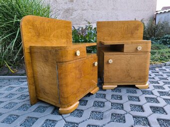 Art Deco noční stolky + toaletní stolek - 30. léta - 17