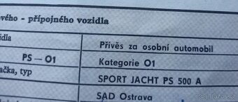 Přívěsný vozík " Sport Jacht PS500A"- STK do 9.10.2029 - 17