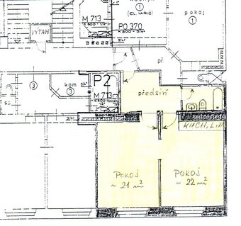 Pronájem bytu 2+kk, 58 m2, Praha 6 - Bubeneč, ul. Na Hutích - 17
