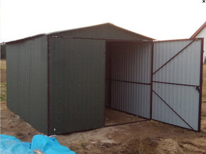 Plechová garáž 3x5m,sedlová střecha,pozinkovaný plech - 17