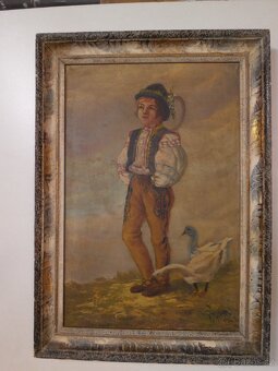 Obraz Bukový les, signováno - 17