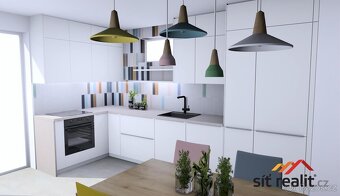 Novostavba byt 2+kk, 53m2 + 101m2 zahrada, garážové stání, P - 17