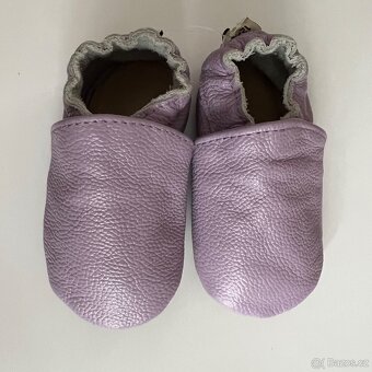 Nové Dětské kožené capáčky / boty pro miminko nazouvací - 17