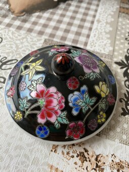 Retro souprava z čínského porcelánu II - motiv květiny - 17