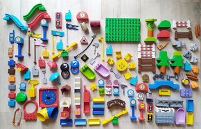 DUPLO hasiči,policie,AUTA,bagr,kostky,stavby,figurky,doplňky - 17