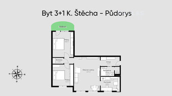 Výjimečný byt 3+1 - 84m2, OV, po luxusní rekonstrukci - 17