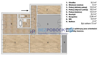 Prodej bytu 3,5+1 (73 m²)  – Hodonín, Bažantnice - 17