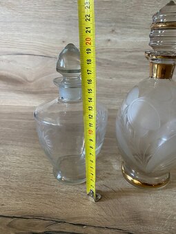 karafa stará skleněná karafa láhev na alkohol demižon - 17