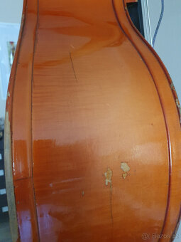 Celomasívní český 3/4 kontrabas, snímač, obal - 17