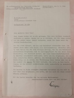 DOKUMENTY PO GENERÁL SS BERNHARD VOSS 1 - 17