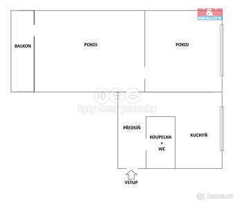 Prodej bytu 2+1, 58 m², Ostrava - Poruba, ul. Opavská - 17