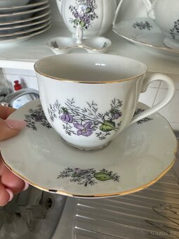 Růžový porcelán, porcelánová sada - 17