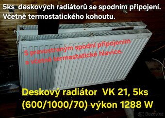 5ks Radiátory deskové 21 VK (60×100×7) - 17