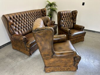 ♣Chesterfield 3+1+1 The Queen Anne ® Top "ušák" ♣ - 17