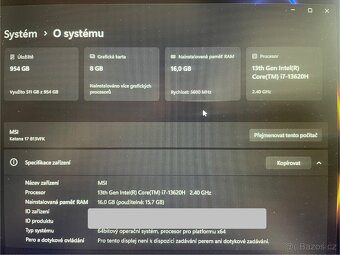 MSI Katana 17 B13VFK-249CZ - 17