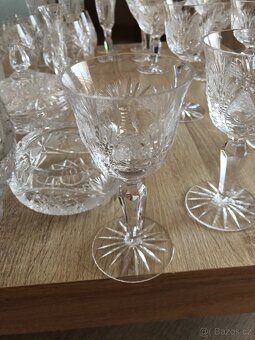 broušené sklo 50 let staré Bohemia glass - 17