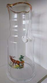 Modrá číše,váza, ozdobné láhve,skleněné džbány - 17