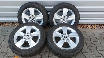Alu kola 5x100 r15 originál škoda fabia zimní pneu - 17