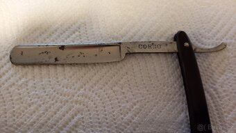 Starožitná břitva včetně pouzdra a brousku - 17