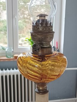 STAROŽITNÁ SECESNÍ PETROLEJOVÁ LAMPA EHRICH & GRAETZ 19.STOL - 17