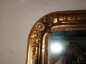 Barokní zrcadlo zlacené ze zámku - 17