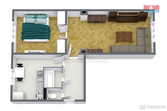 Prodej bytu 2+1, 50 m², Aš, ul. Sadová - 17