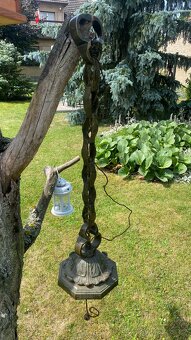 Hodně starý závěsný lustr nebo svítidlo - 17