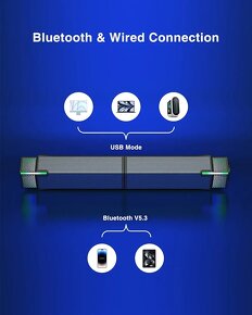 Bluetooth reproduktory led rgb (PC,TELEFON,TABLET) - 17