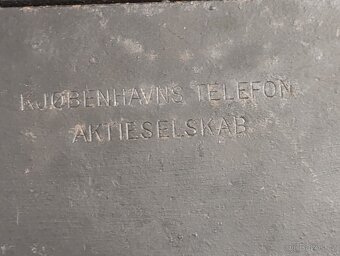 Velmi starý těžký dánský kovový telefon KTAS D08 - 17