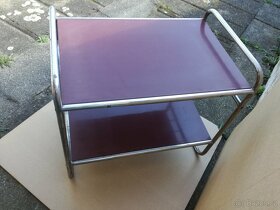 Chromovaný konferenční stolek/retro - 17
