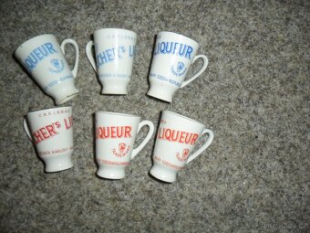 šampusky, lékárna sklo/keramika, Becher, souprava NDR,karafy - 17