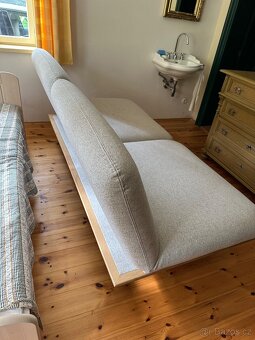 Dieter Knoll ROZKLÁDACÍ POHOVKA, dřevo, textil, šedá - 17