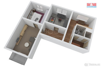 Prodej bytu 3+1, 71 m², Jindřichův Hradec, ul. Kosmonautů - 17