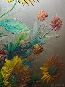 Obraz Oil Charles Benolt Sunflower Painting - 17