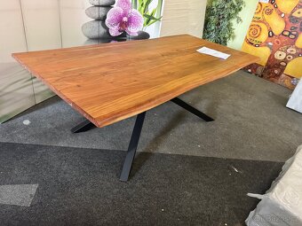 NOVÝ Luxusní jídelní set Masivní stůl se 6 křeslami - 17