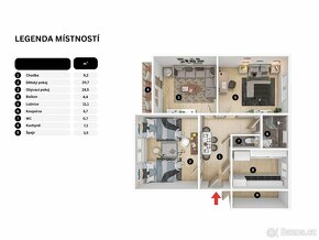 družstevní byt 3+1 s balkonem, garáží a zahrádkou-Malíkovice - 17