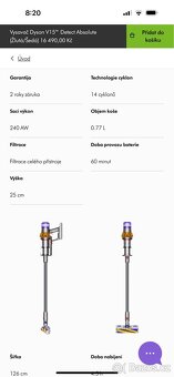 Vysavač Dyson V15™ Detect Absolute - 17